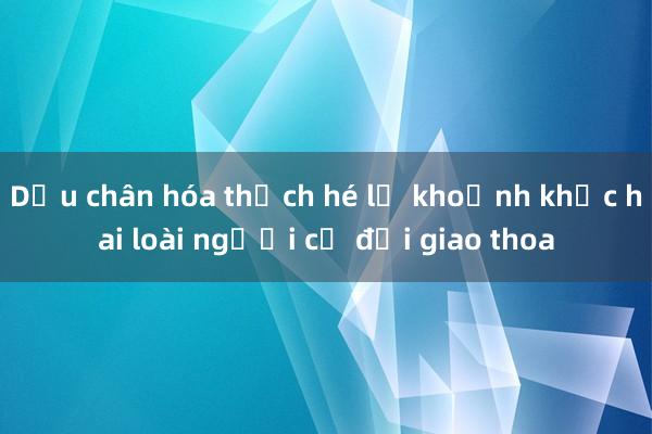 Dấu chân hóa thạch hé lộ khoảnh khắc hai loài người cổ đại giao thoa