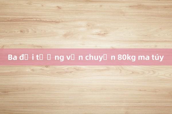 Ba đối tượng vận chuyển 80kg ma túy